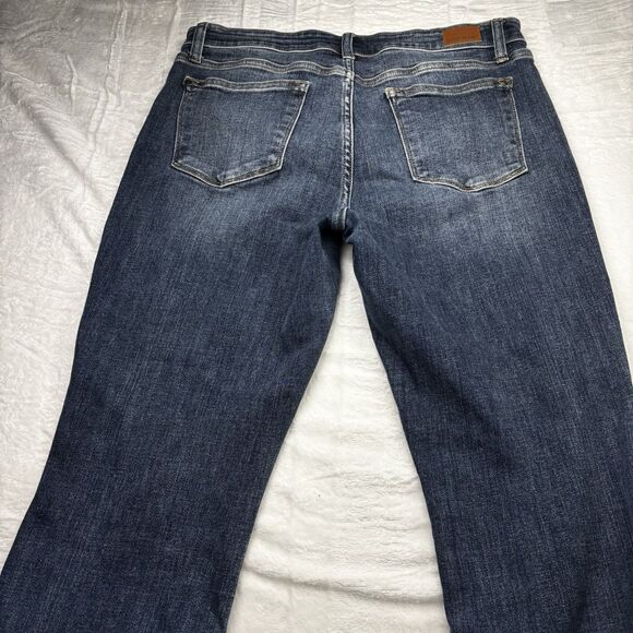 Judy Blue Straight Fit Jeans Women's 13/31 Dark Wash Blue Mid Rise Stretch - Picture 4 of 13